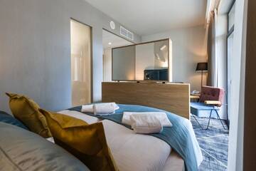 Фото номера Двухместный номер с 1 кроватью Отель Hotel Zalewski г. Мжежино 2